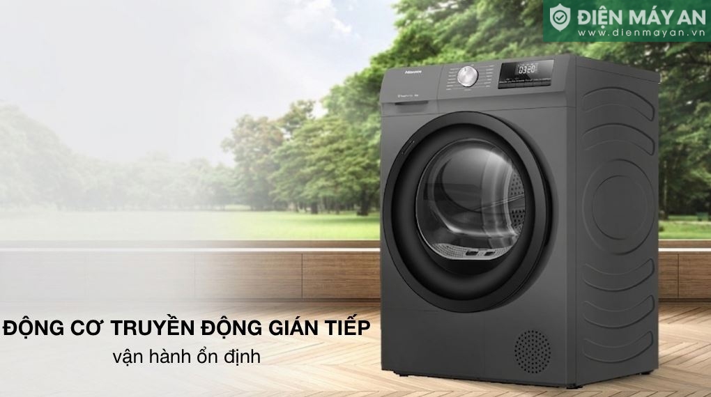 Máy sấy bơm nhiệt Hisense 8 kg DH80N1T